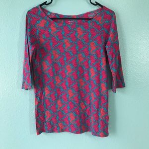 Lilly Pulitzer Tops - Lilly Pulitzer Sea horse Cotton top Lilly Pulitzer Tops - Lilly Pulitzer Sea horse Cotton top